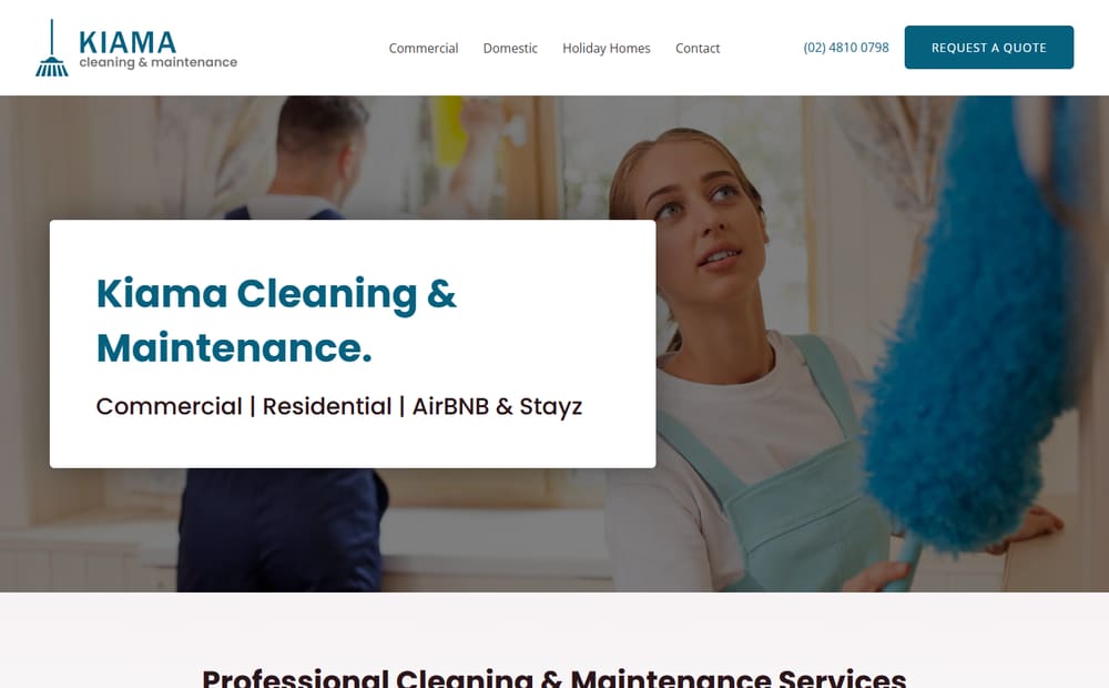 Kiama Cleaning & Maintenance homepage